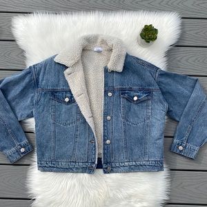 Forever 21 denim sherpa jacket